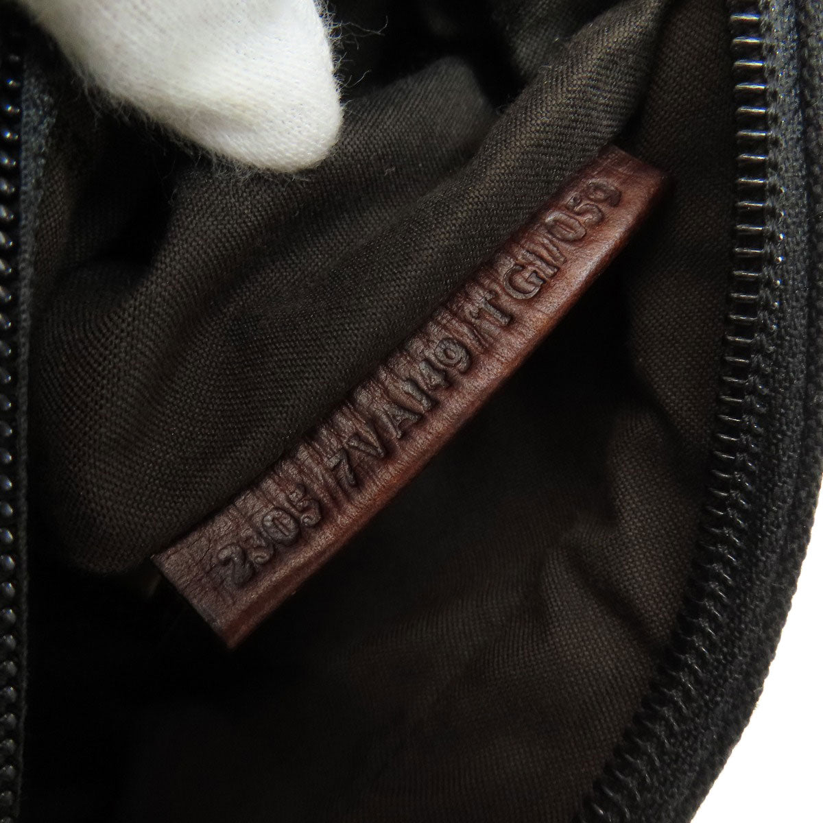 FENDI Sling bag canvas black logo Women Used