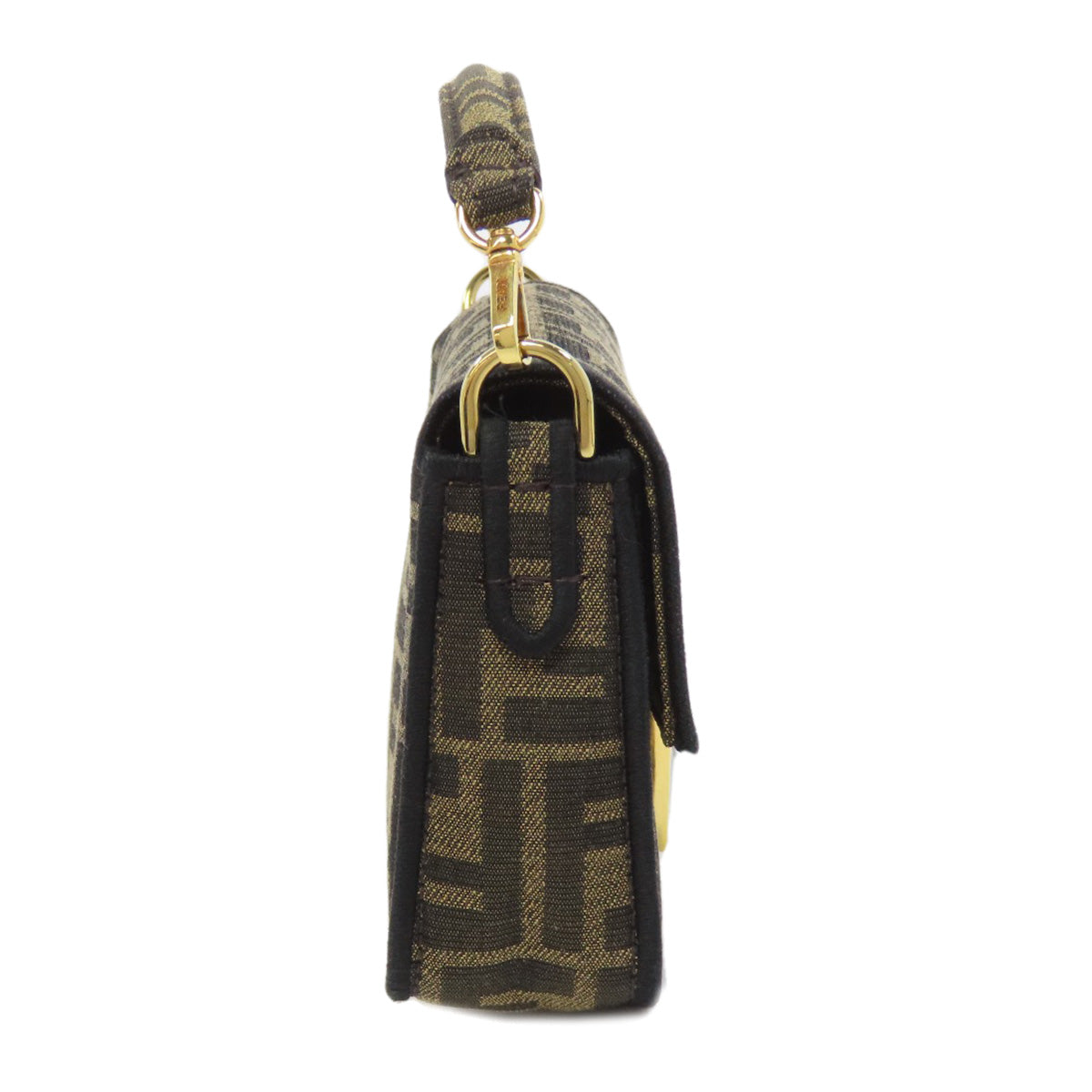 FENDI Shoulder Bag canvas Brown Zucca Pattern 2WAY Women Used