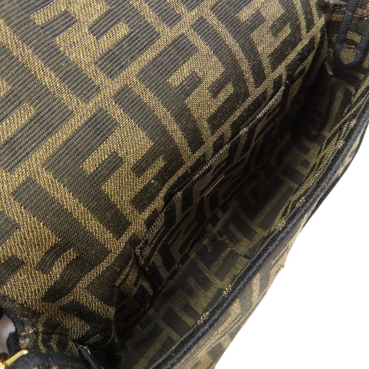 FENDI Shoulder Bag canvas Brown Zucca Pattern 2WAY Women Used