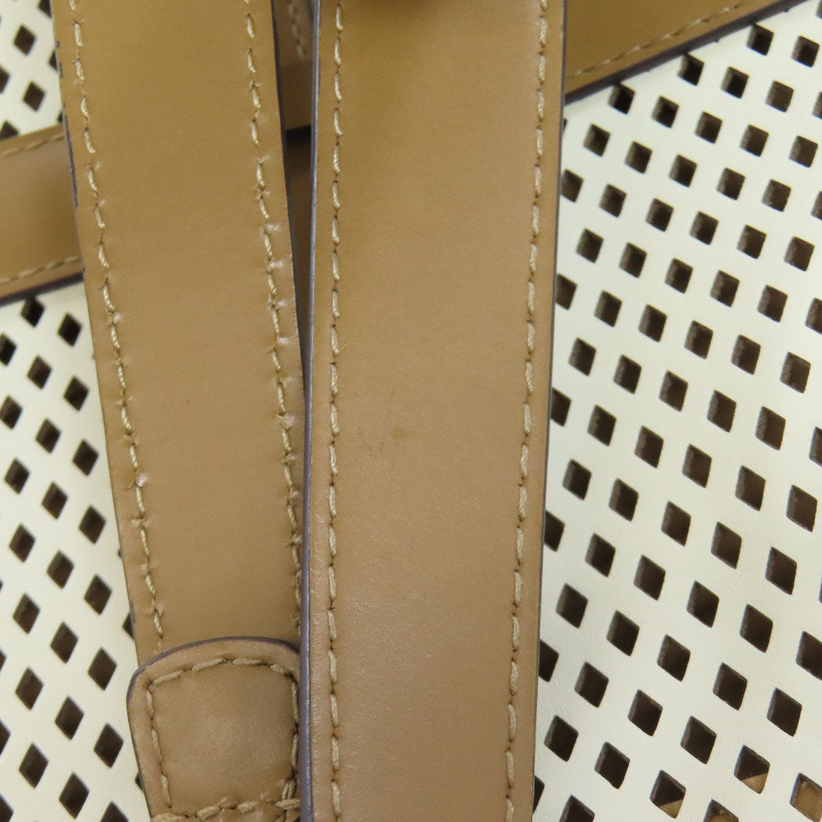 FENDI Handbag Calfskin Brown Peekaboo Punching 2WAY Women Used