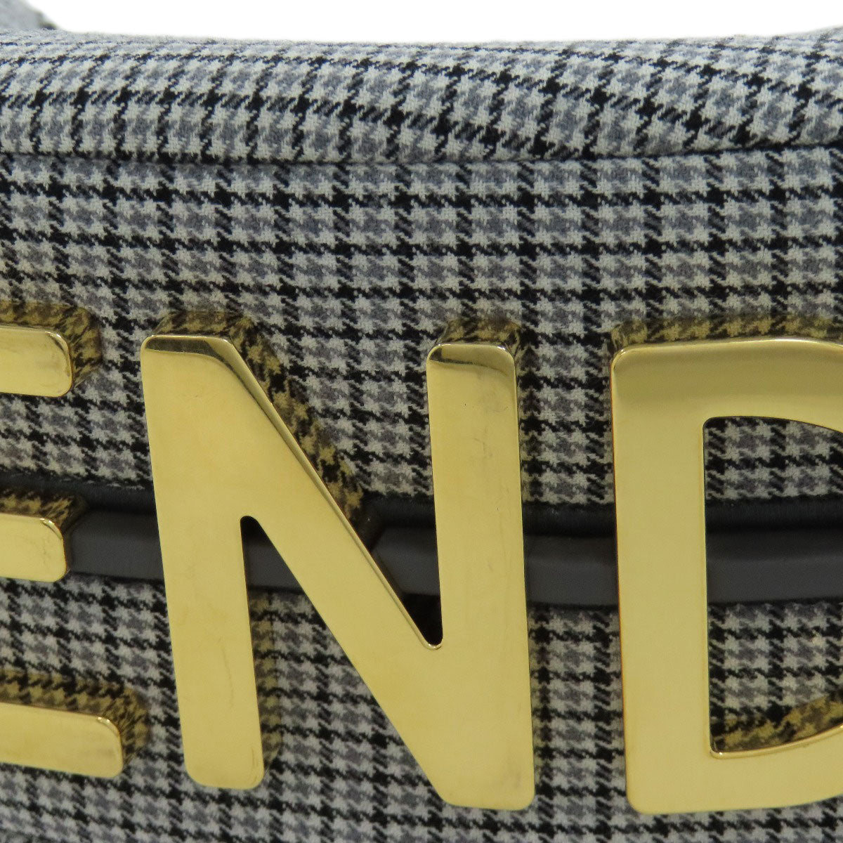 FENDI Shoulder Bag canvas gray Fendigraphy Women Used