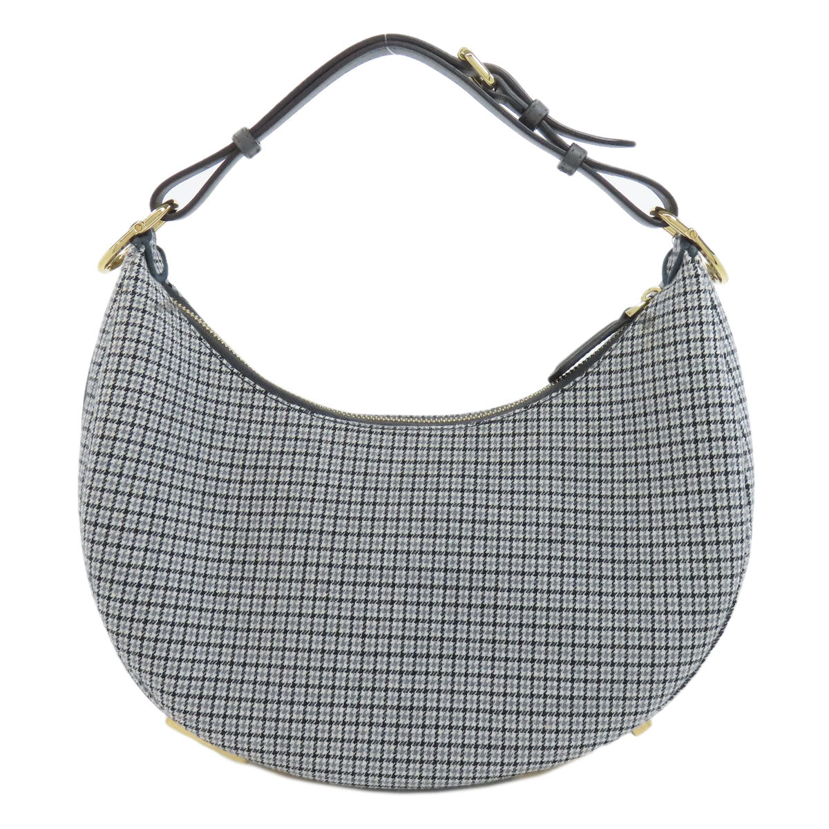 FENDI Shoulder Bag canvas gray Fendigraphy Women Used