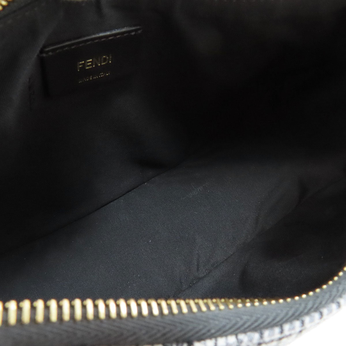 FENDI Shoulder Bag canvas gray Fendigraphy Women Used