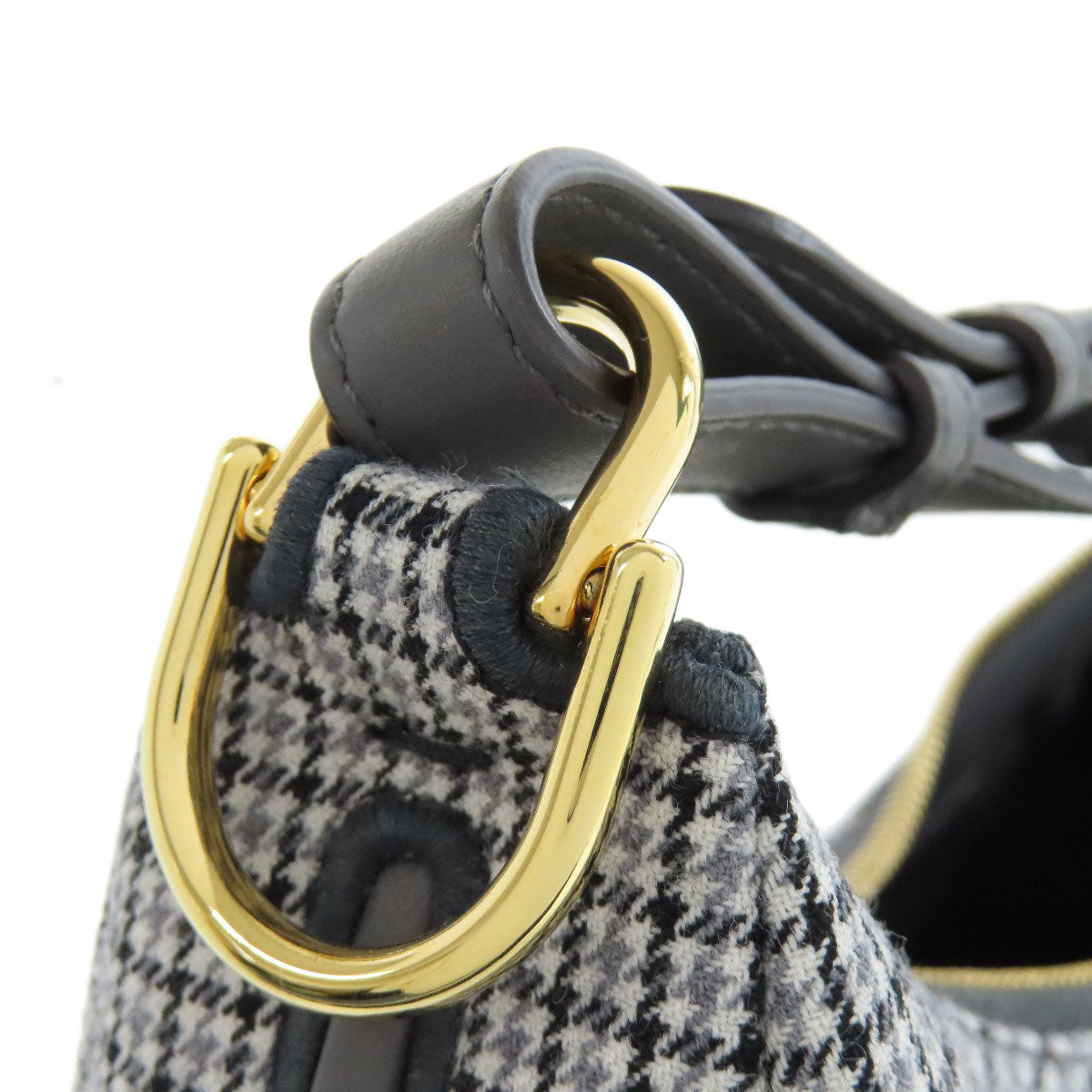 FENDI Shoulder Bag canvas gray Fendigraphy Women Used