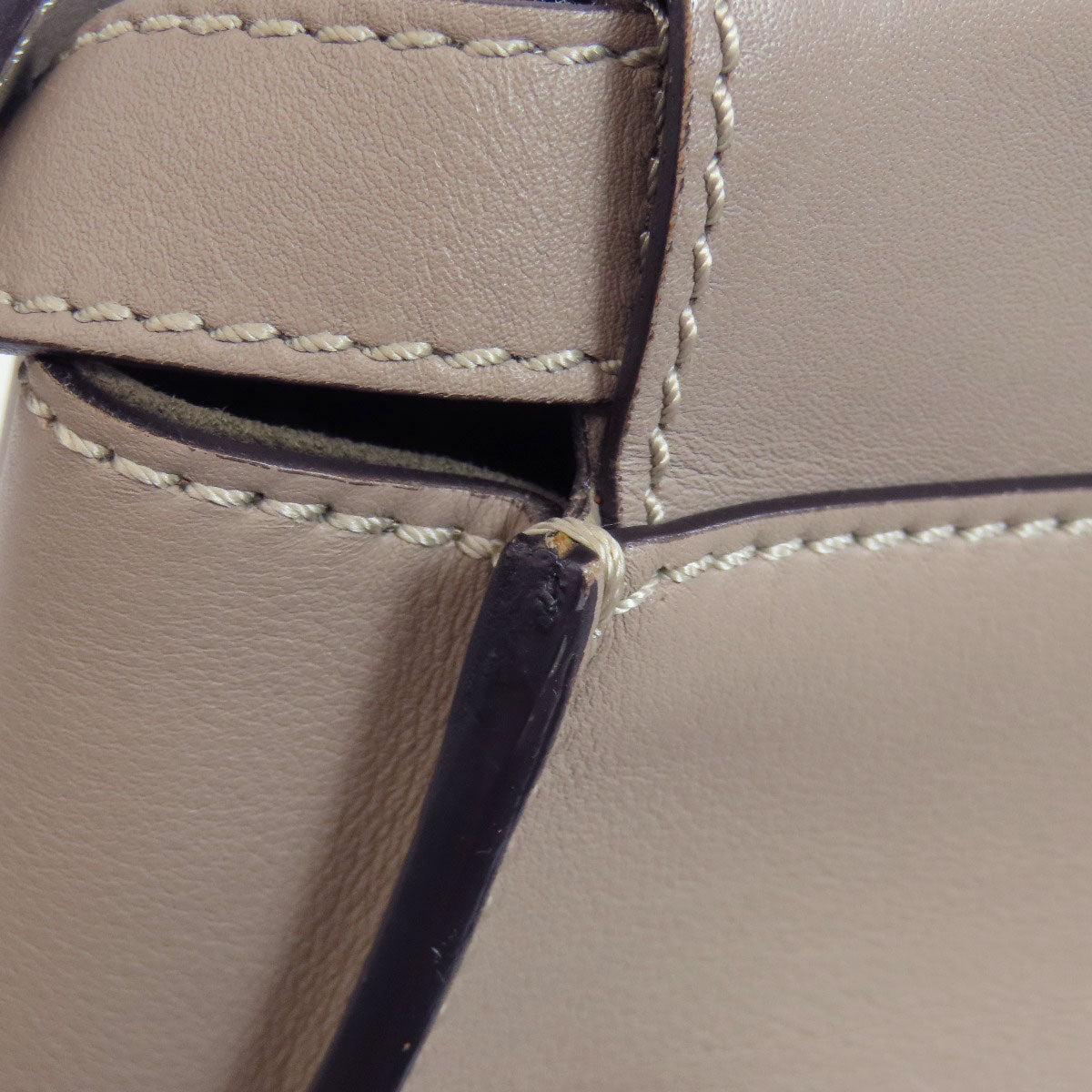 FENDI Handbag Calfskin gray Peekaboo 2WAY Women Used