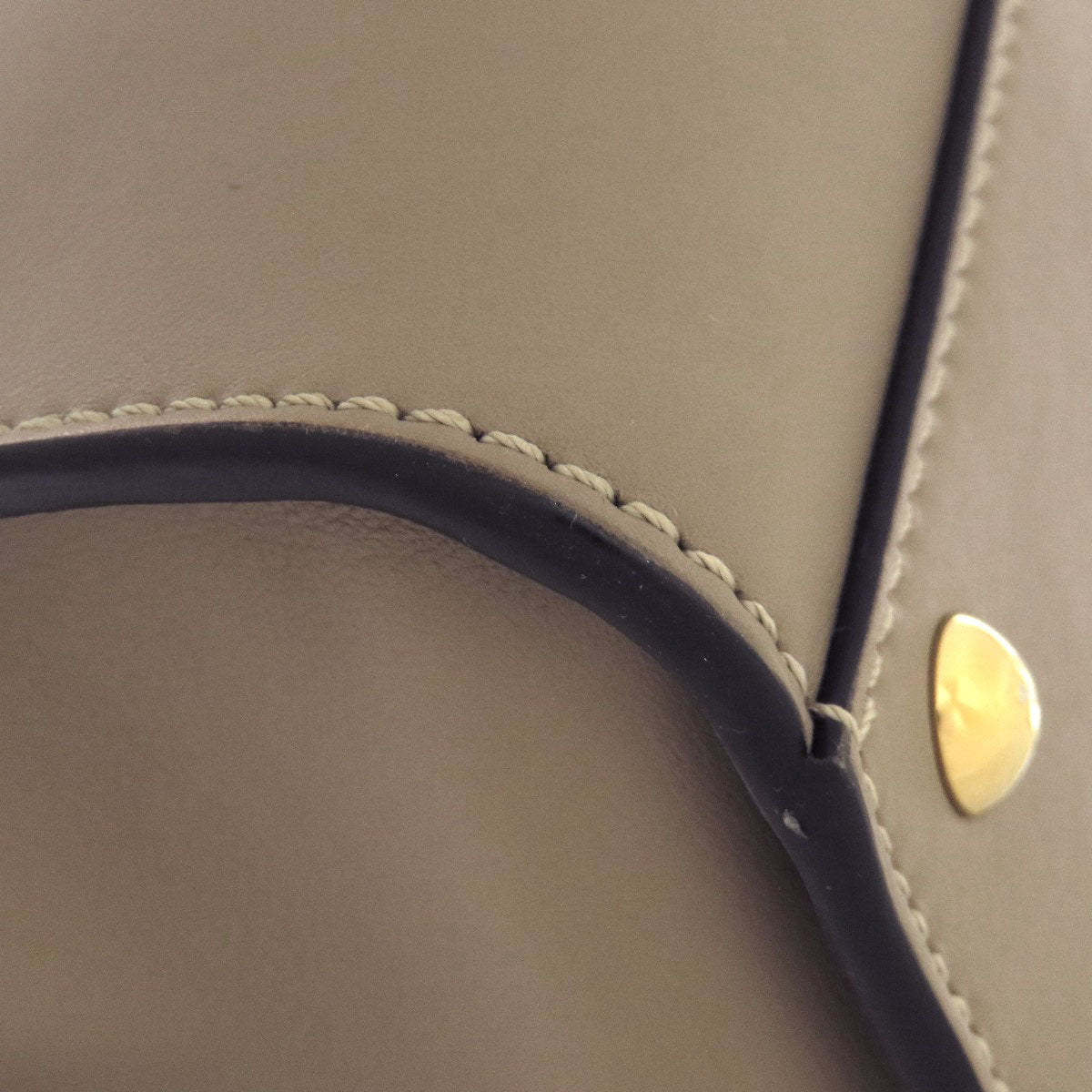FENDI Handbag Calfskin gray Peekaboo 2WAY Women Used