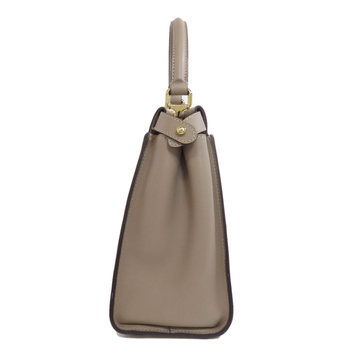 FENDI Handbag Calfskin gray Peekaboo 2WAY Women Used