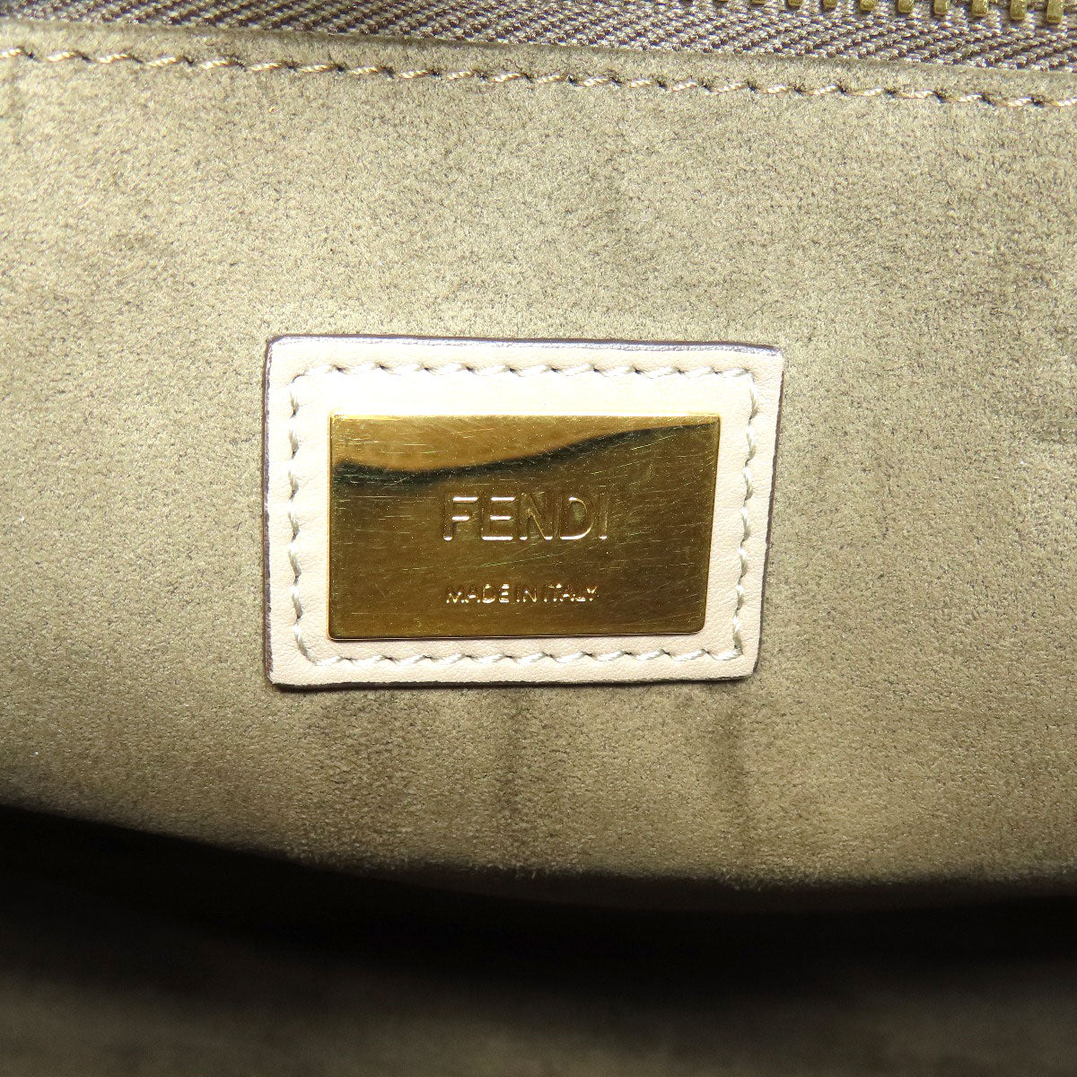 FENDI Handbag Calfskin gray Peekaboo 2WAY Women Used