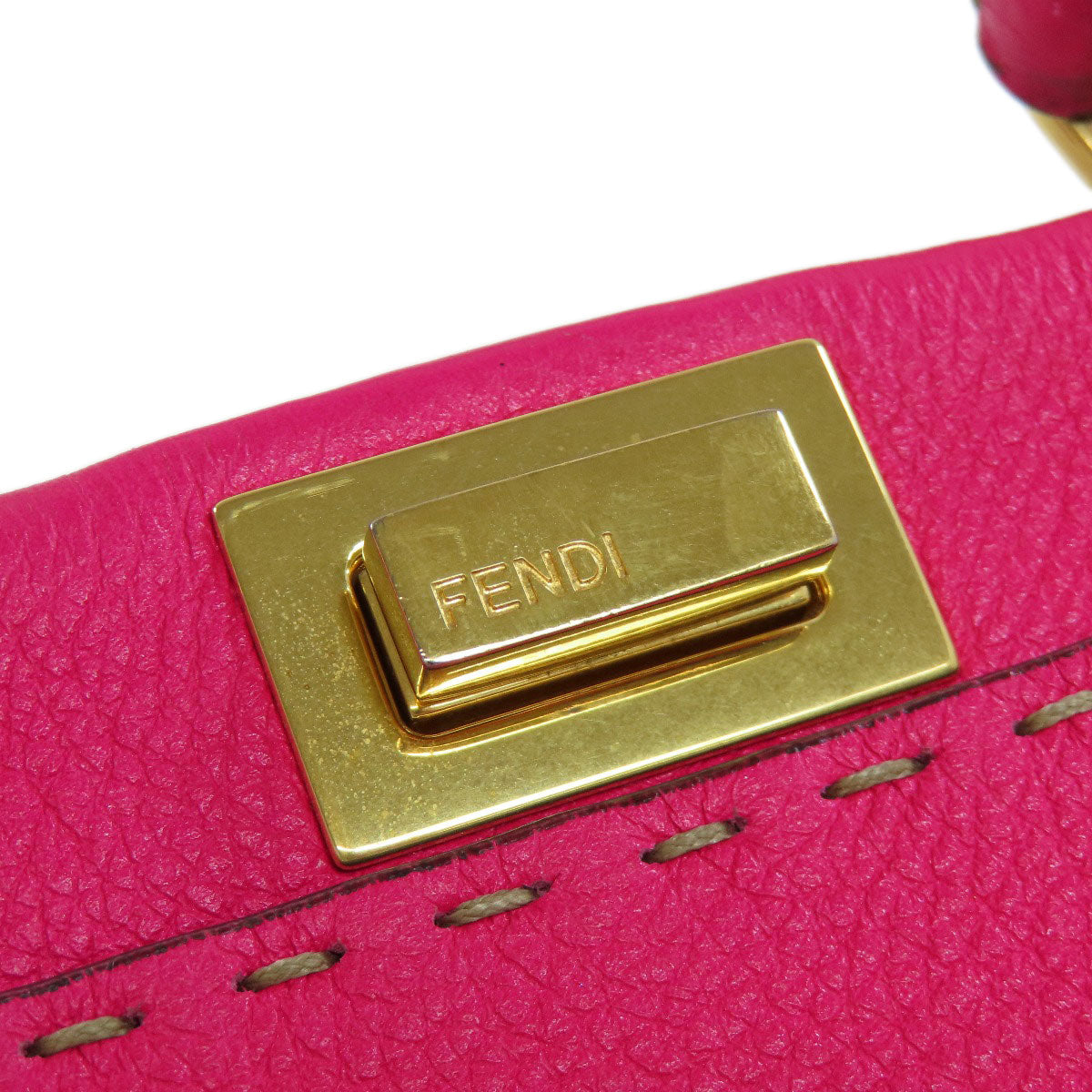 FENDI Handbag Calfskin pink Peekaboo Mini Selleria 2WAY Women Used