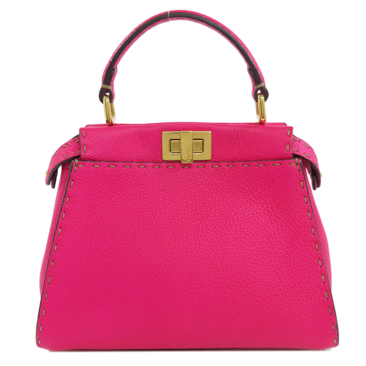 FENDI Handbag Calfskin pink Peekaboo Mini Selleria 2WAY Women Used