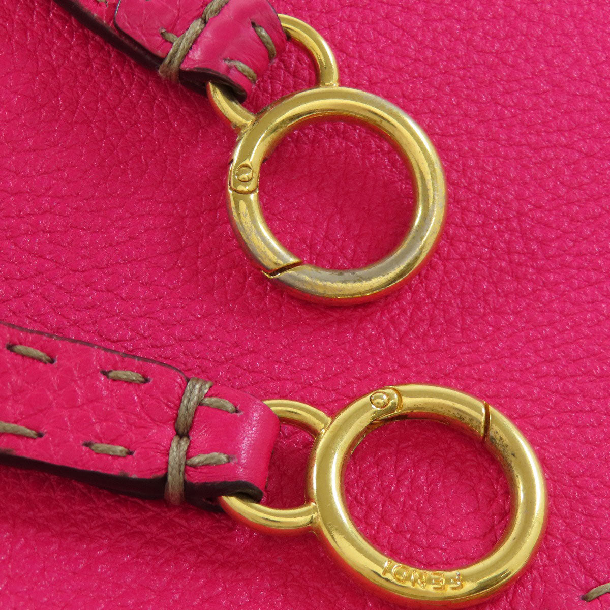 FENDI Handbag Calfskin pink Peekaboo Mini Selleria 2WAY Women Used