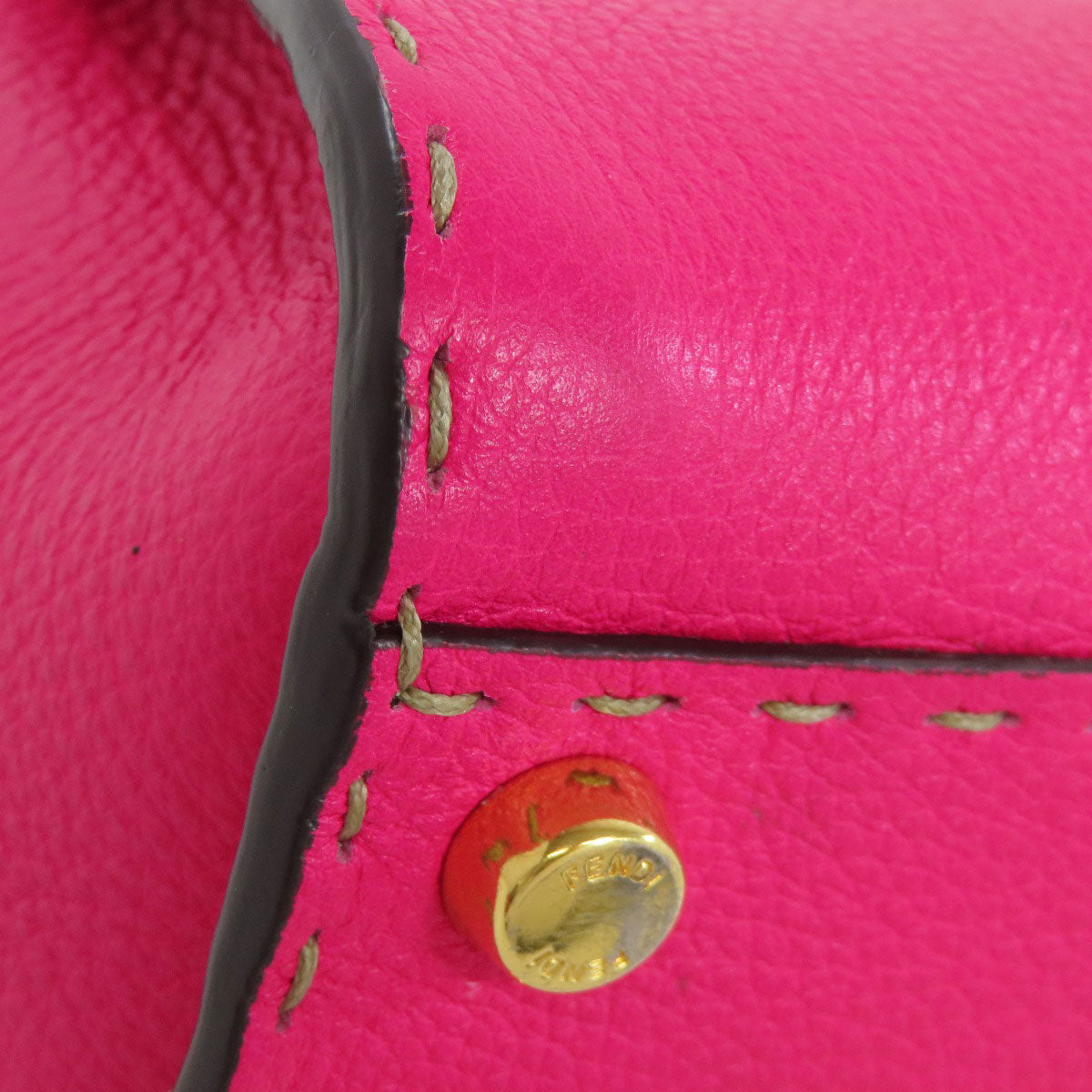 FENDI Handbag Calfskin pink Peekaboo Mini Selleria 2WAY Women Used