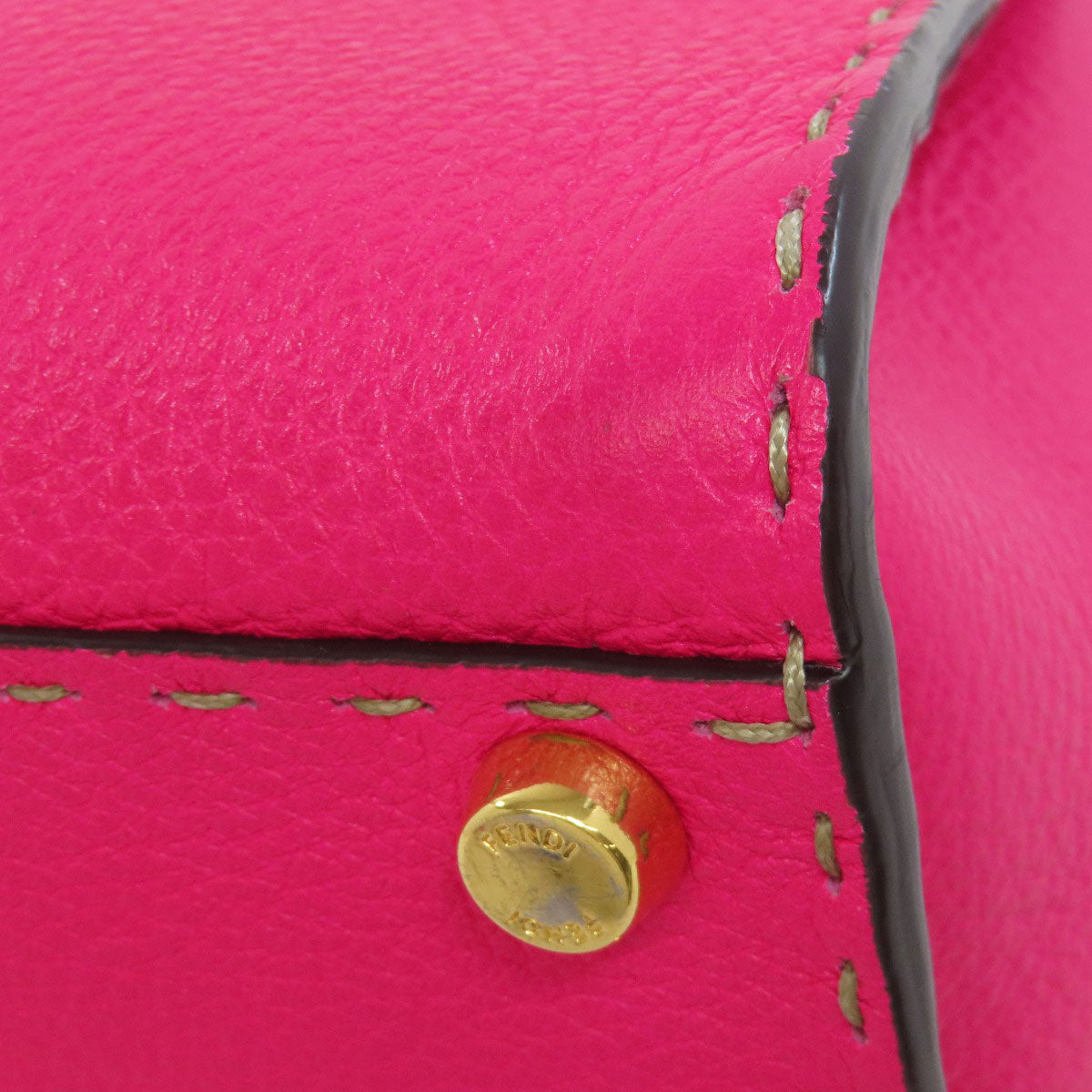 FENDI Handbag Calfskin pink Peekaboo Mini Selleria 2WAY Women Used