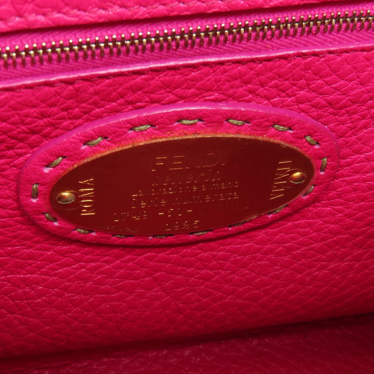 FENDI Handbag Calfskin pink Peekaboo Mini Selleria 2WAY Women Used