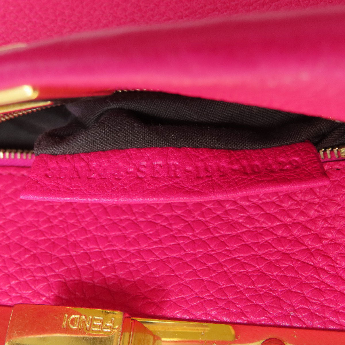 FENDI Handbag Calfskin pink Peekaboo Mini Selleria 2WAY Women Used