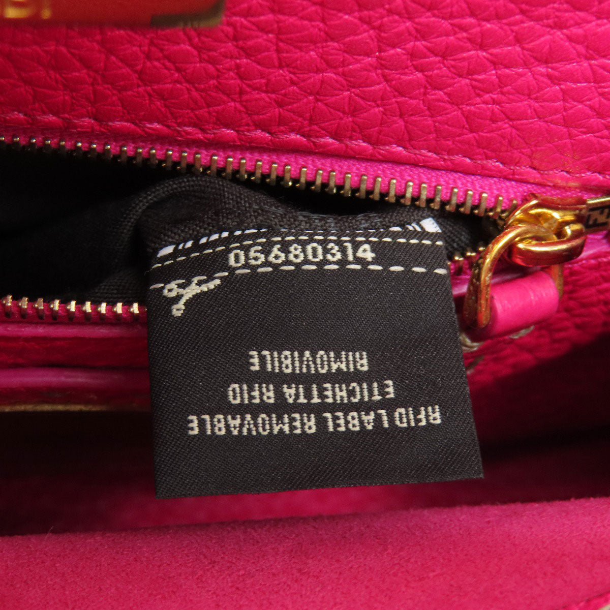 FENDI Handbag Calfskin pink Peekaboo Mini Selleria 2WAY Women Used