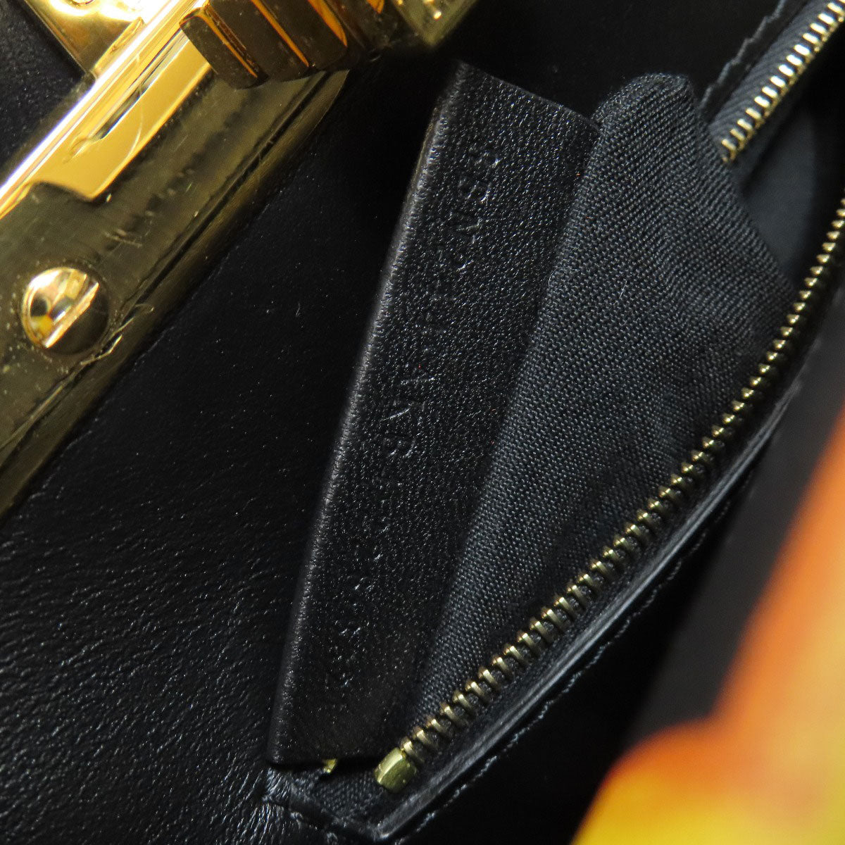 FENDI Handbag Calfskin black Fender Che Mini Peekaboo Women Used