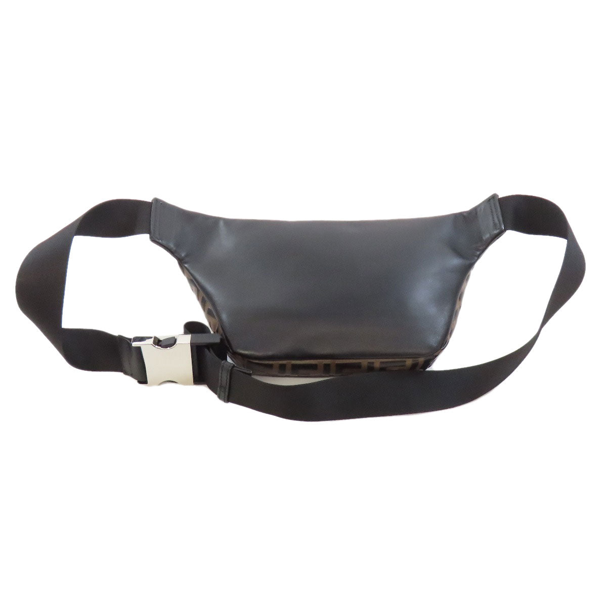 FENDI Sling bag Calfskin Brown Zucca Pattern Women Used