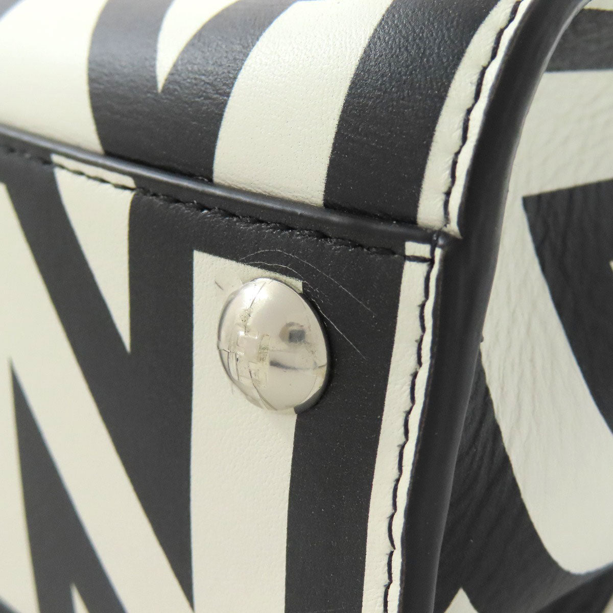 FENDI Handbag Calfskin black Peekaboo Mini Marc Jacobs Collaboration 2WAY Women Used