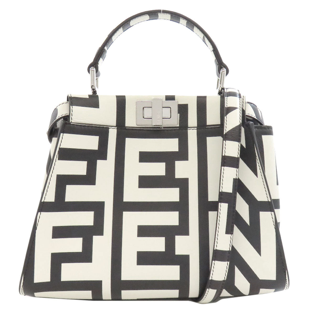 FENDI Handbag Calfskin black Peekaboo Mini Marc Jacobs Collaboration 2WAY Women Used