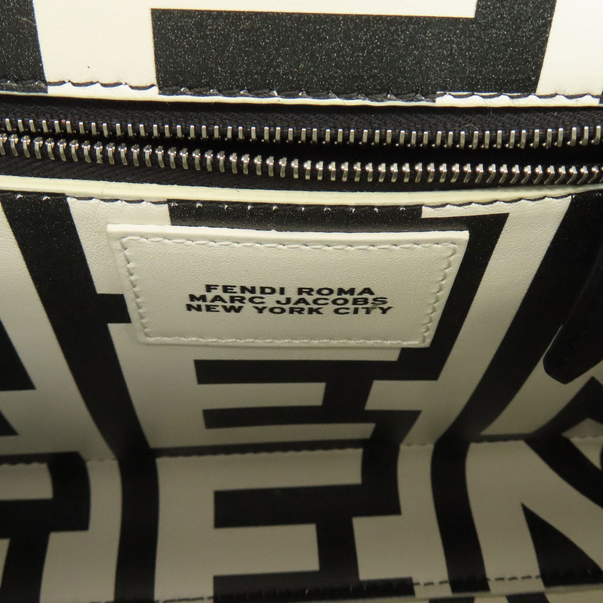 FENDI Handbag Calfskin black Peekaboo Mini Marc Jacobs Collaboration 2WAY Women Used