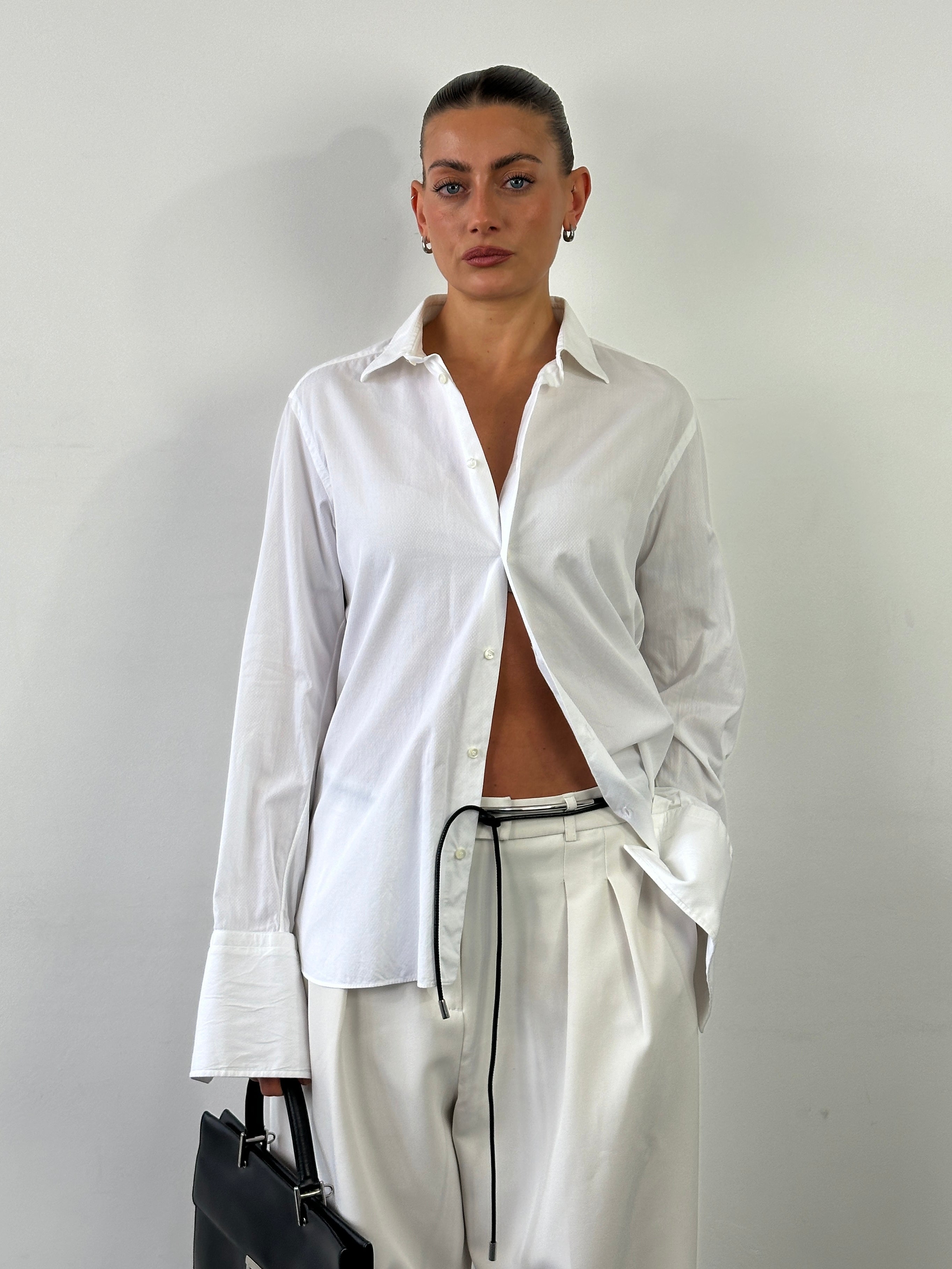 Fendi 00s Pure Cotton Fitted Dress Shirt - M