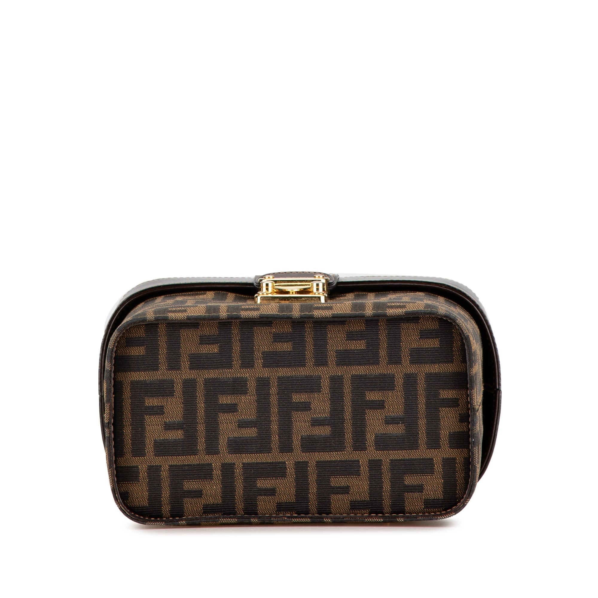 Brown Fendi Zucca Canvas Vanity Bag Satchel