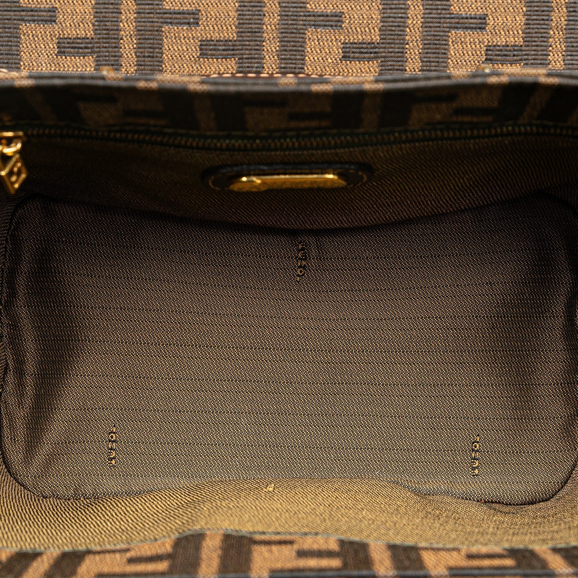 Brown Fendi Zucca Canvas Vanity Bag Satchel