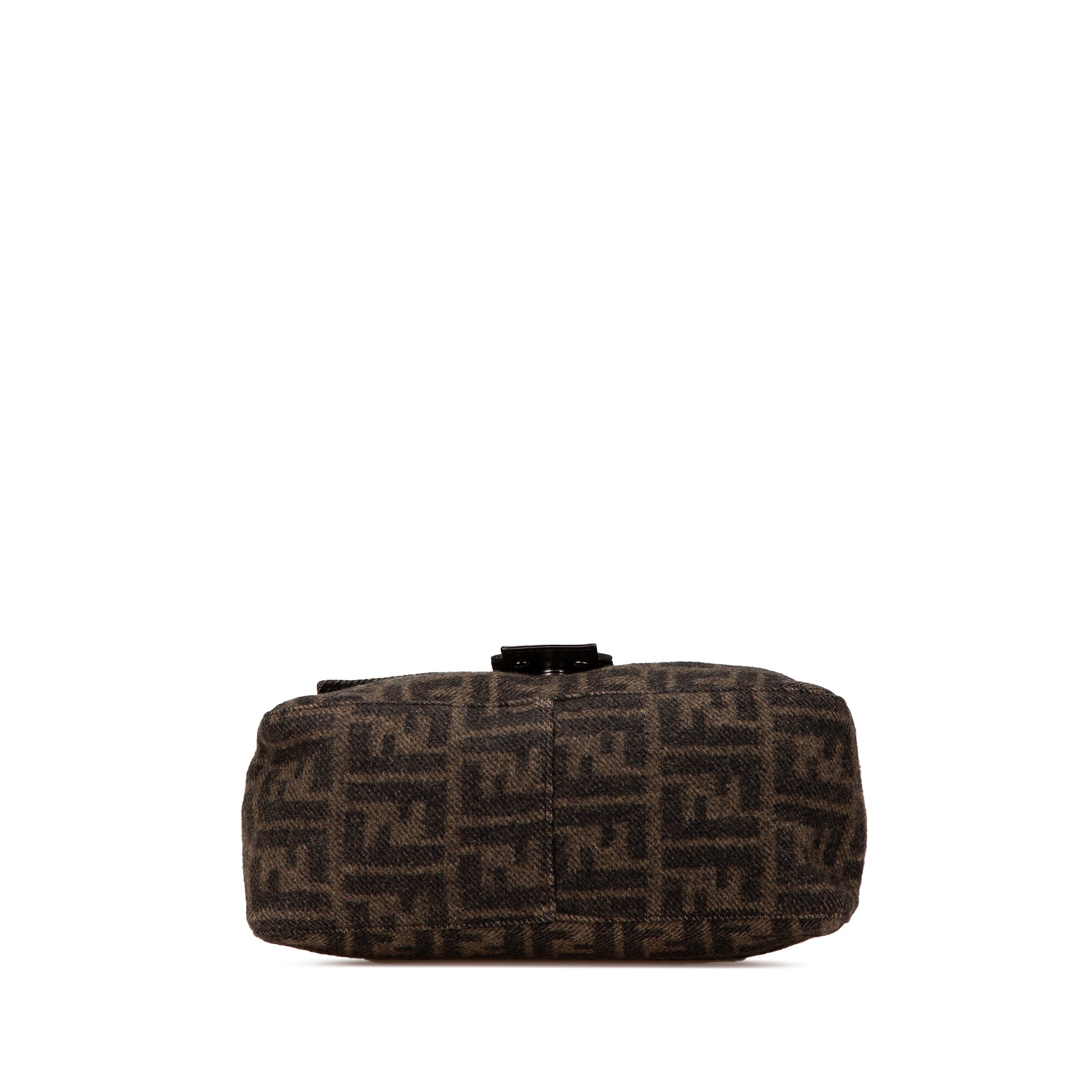 Brown Fendi Wool Mamma Baguette Shoulder Bag
