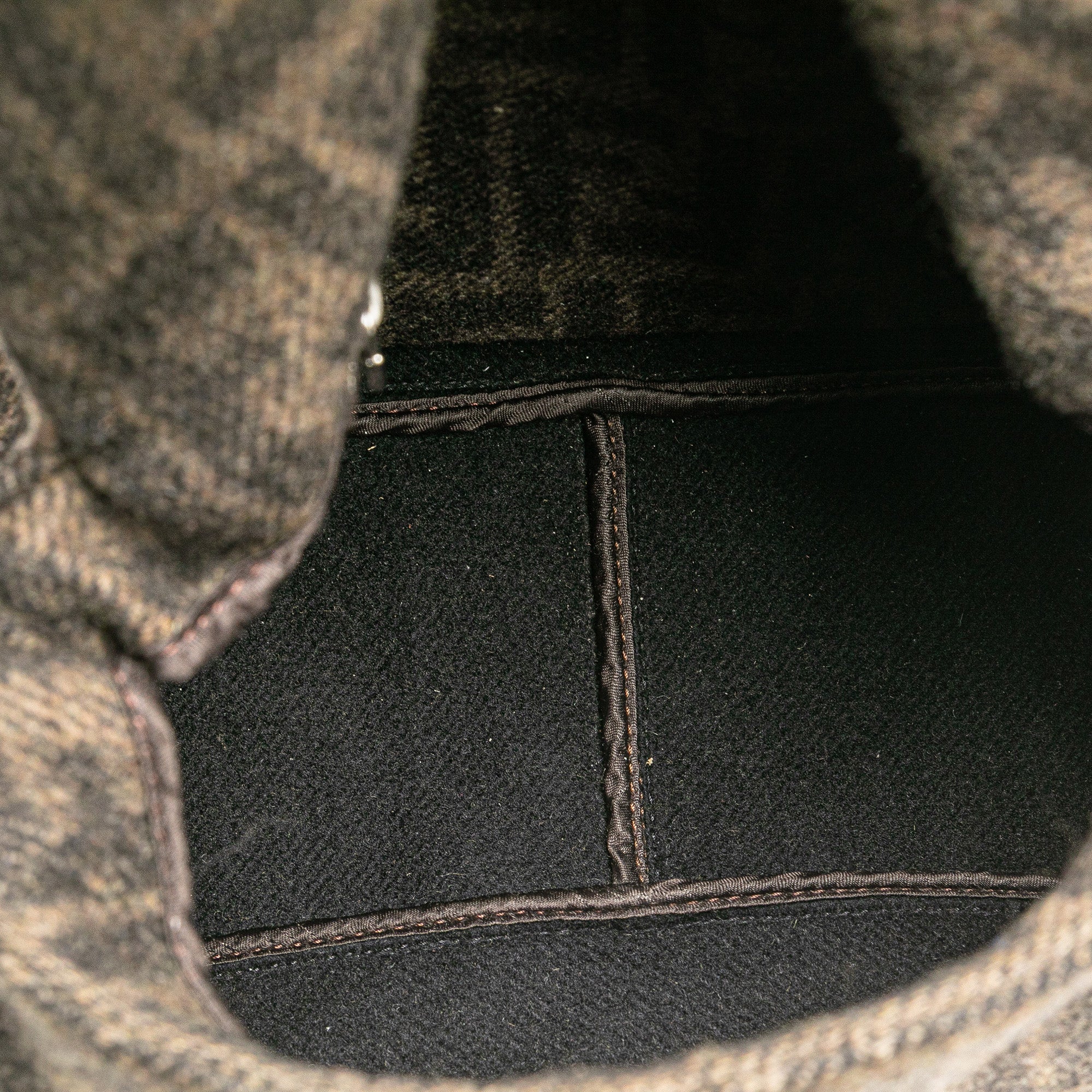 Brown Fendi Wool Mamma Baguette Shoulder Bag