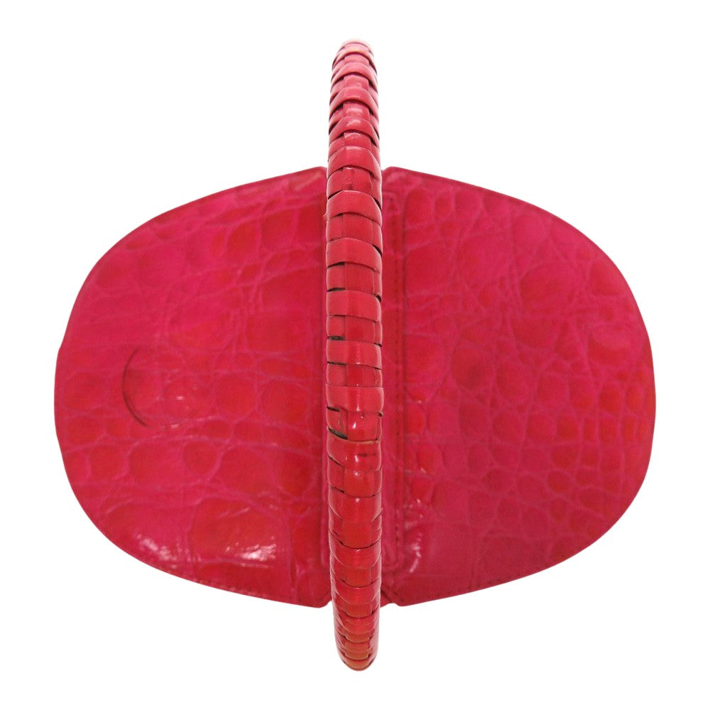 FENDI Handbag straw pink Basket bag vanity bag Women Used