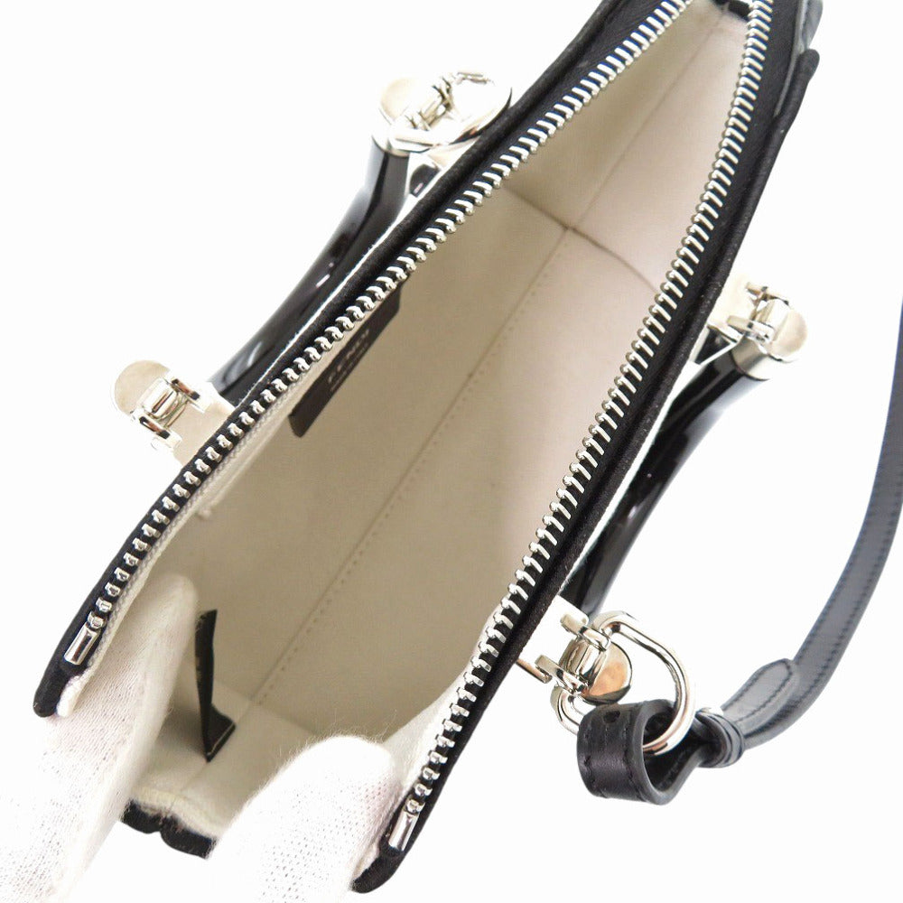 FENDI Handbag 8BS067 ANVG Canvas, Leather white By the way small Women Used