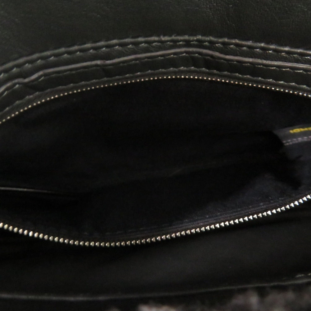 FENDI Handbag 8BR600 Fox, Mouton yellow Mamma Bucket Monster unisex(Unisex) Used