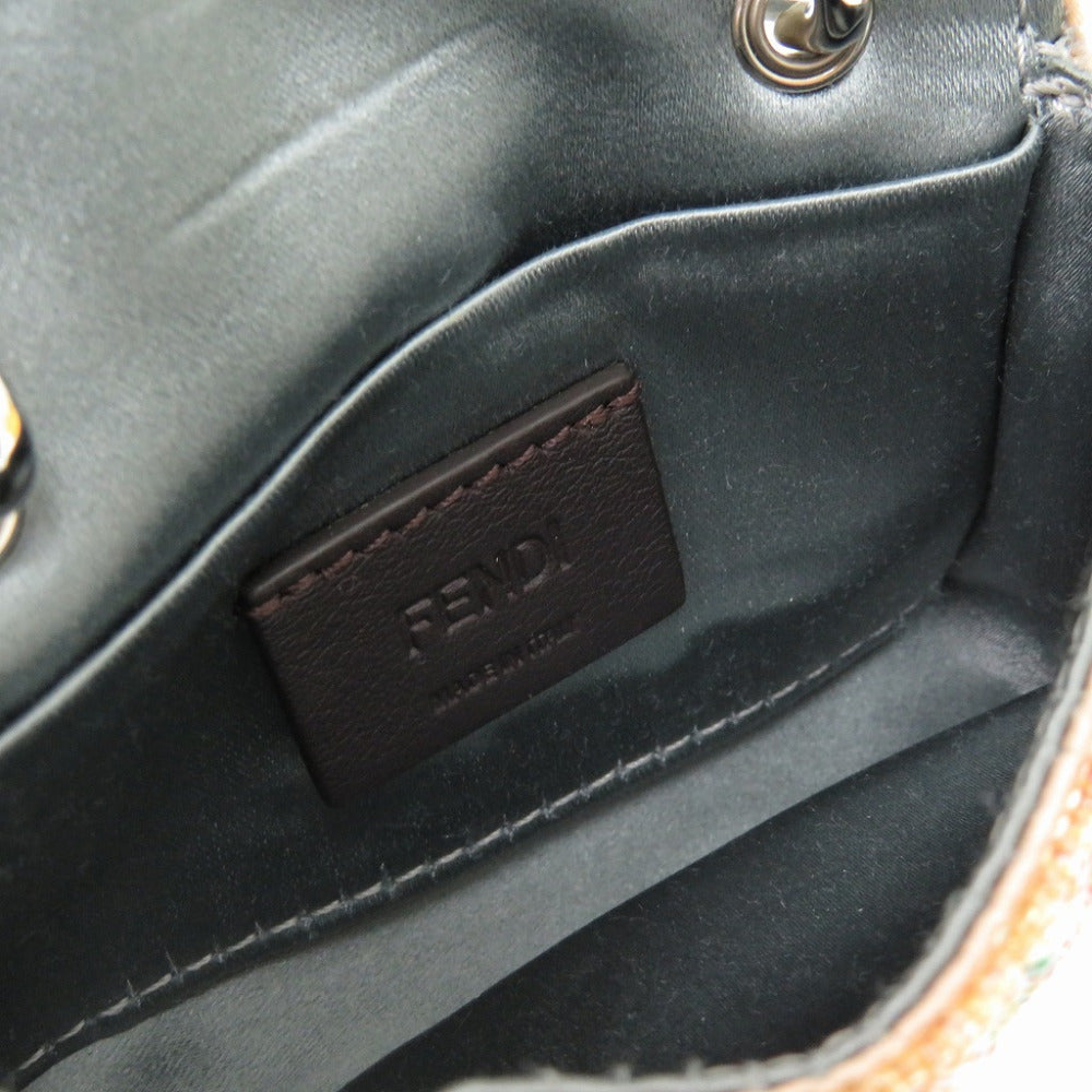 FENDI Shoulder Bag 7AS136 leather blue Nano baguette Women Used