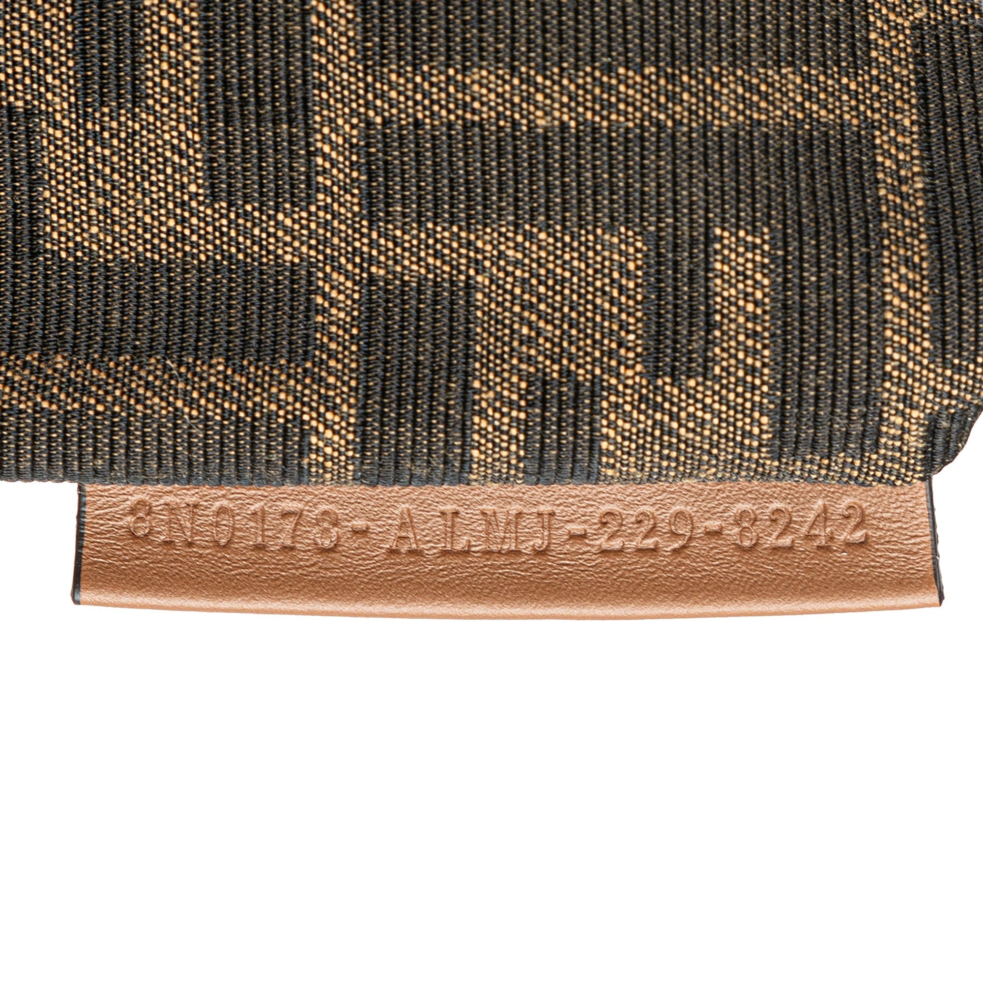 Brown Fendi Shearling FF Flat Pouch Clutch Bag