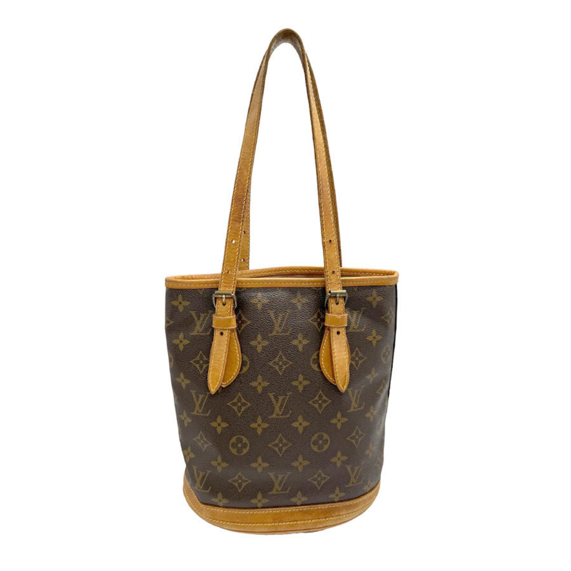 Louis Vuitton Bucket Canvas Shoulder Bag ()