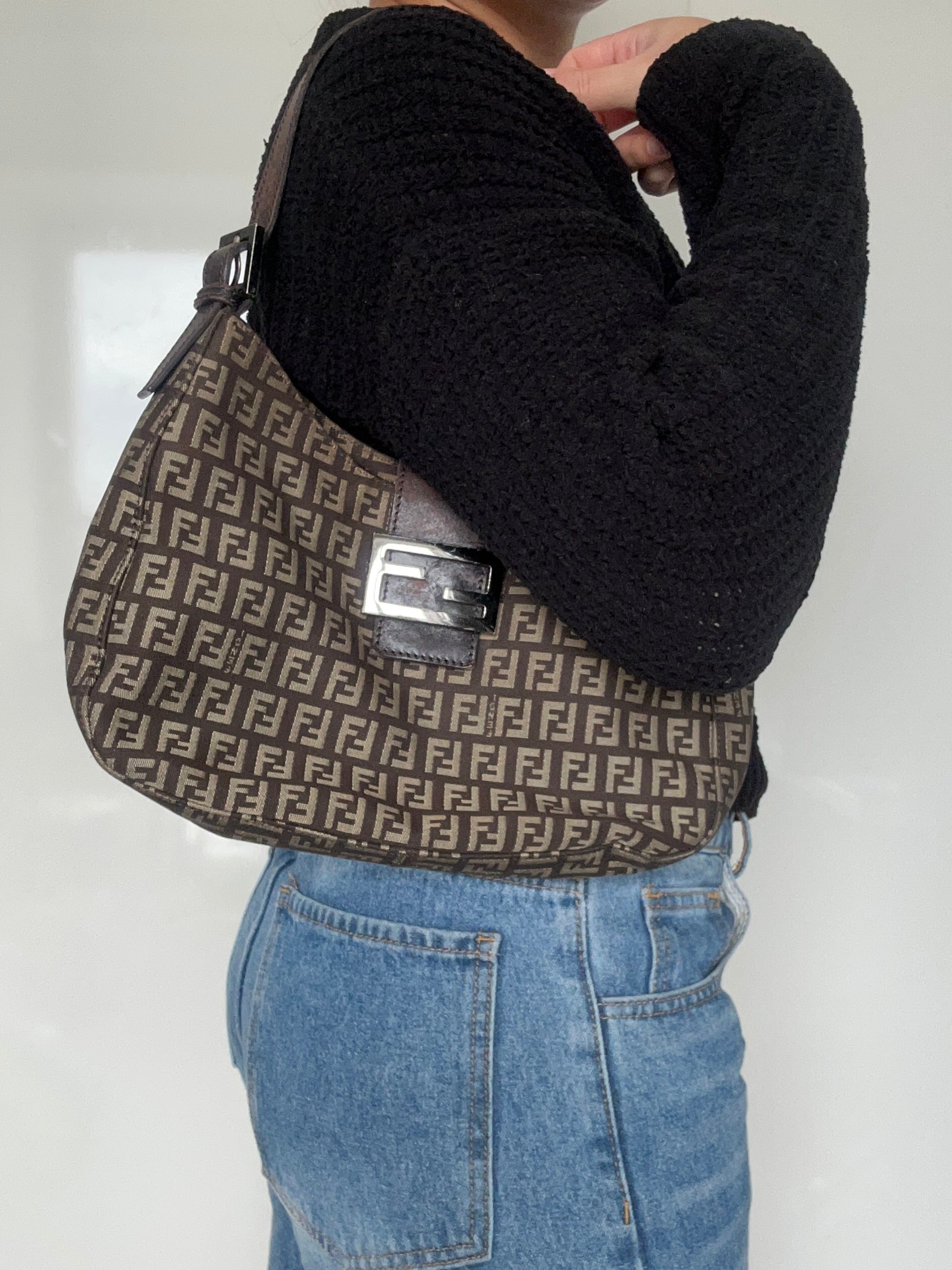 Vintage Fendi Zucca Shoulder Bag