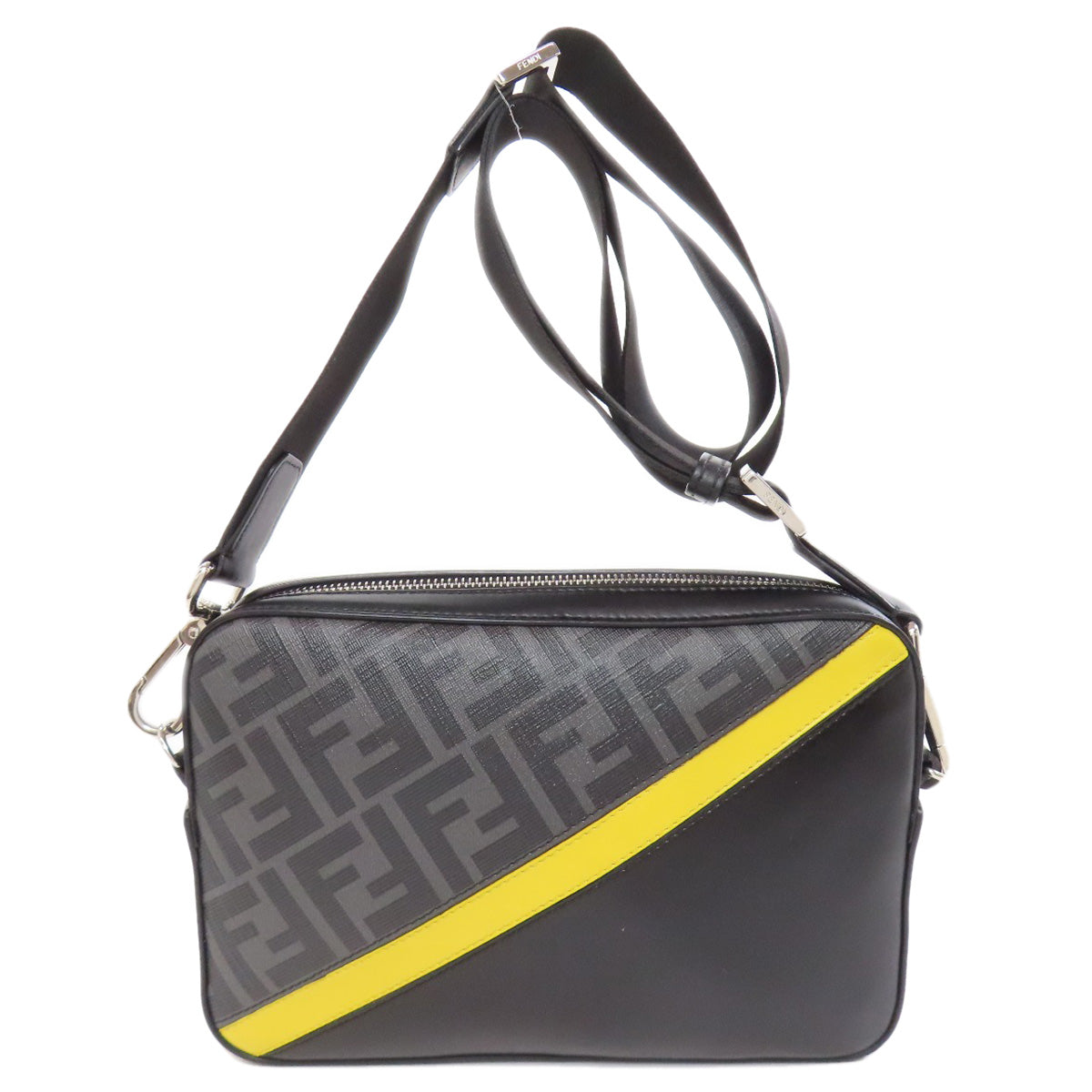 FENDI Shoulder Bag Leather, PVC black Diagonal Camera Case Women Used