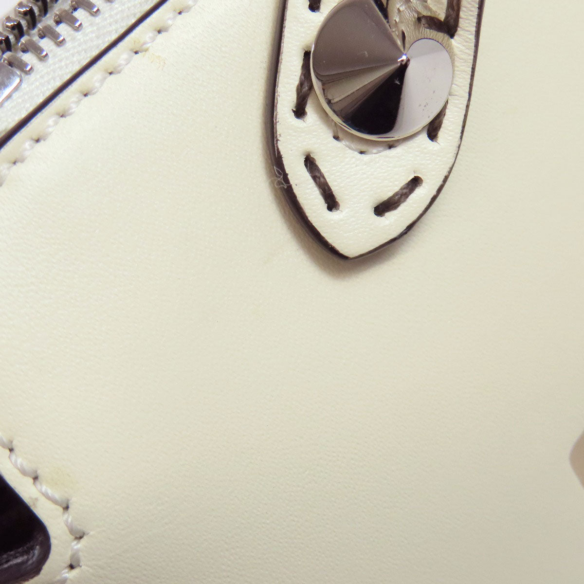 FENDI Handbag Calfskin white By the way 2WAY Women Used
