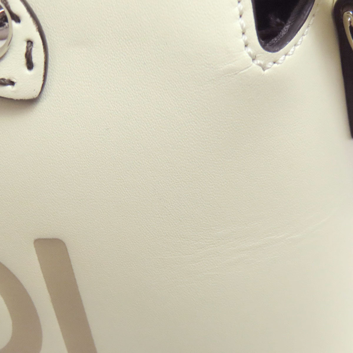FENDI Handbag Calfskin white By the way 2WAY Women Used
