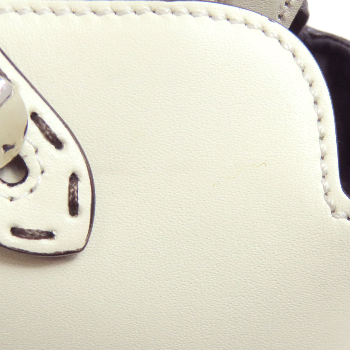 FENDI Handbag Calfskin white By the way 2WAY Women Used