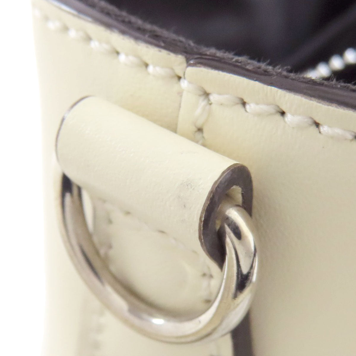 FENDI Handbag Calfskin white By the way 2WAY Women Used
