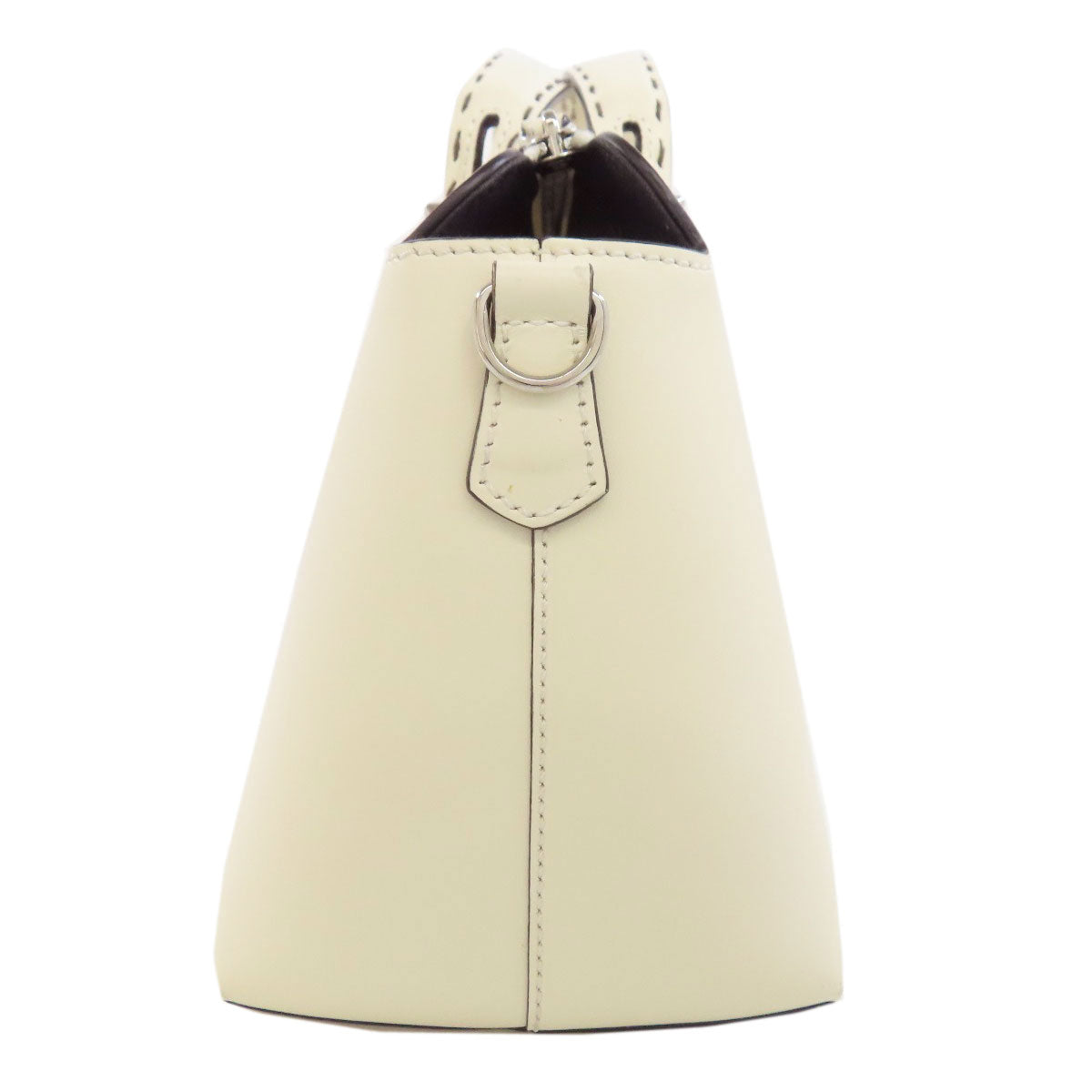 FENDI Handbag Calfskin white By the way 2WAY Women Used