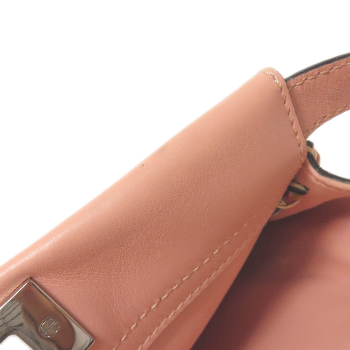 FENDI Handbag Calfskin pink Peekaboo ribbon stitch 2WAY Women Used