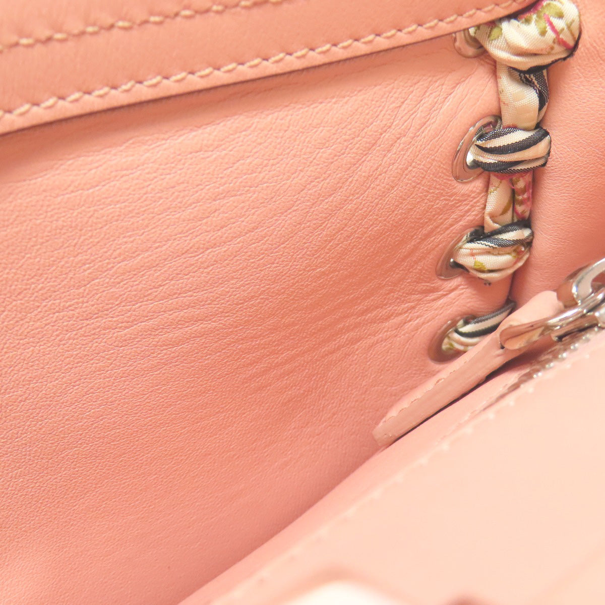FENDI Handbag Calfskin pink Peekaboo ribbon stitch 2WAY Women Used