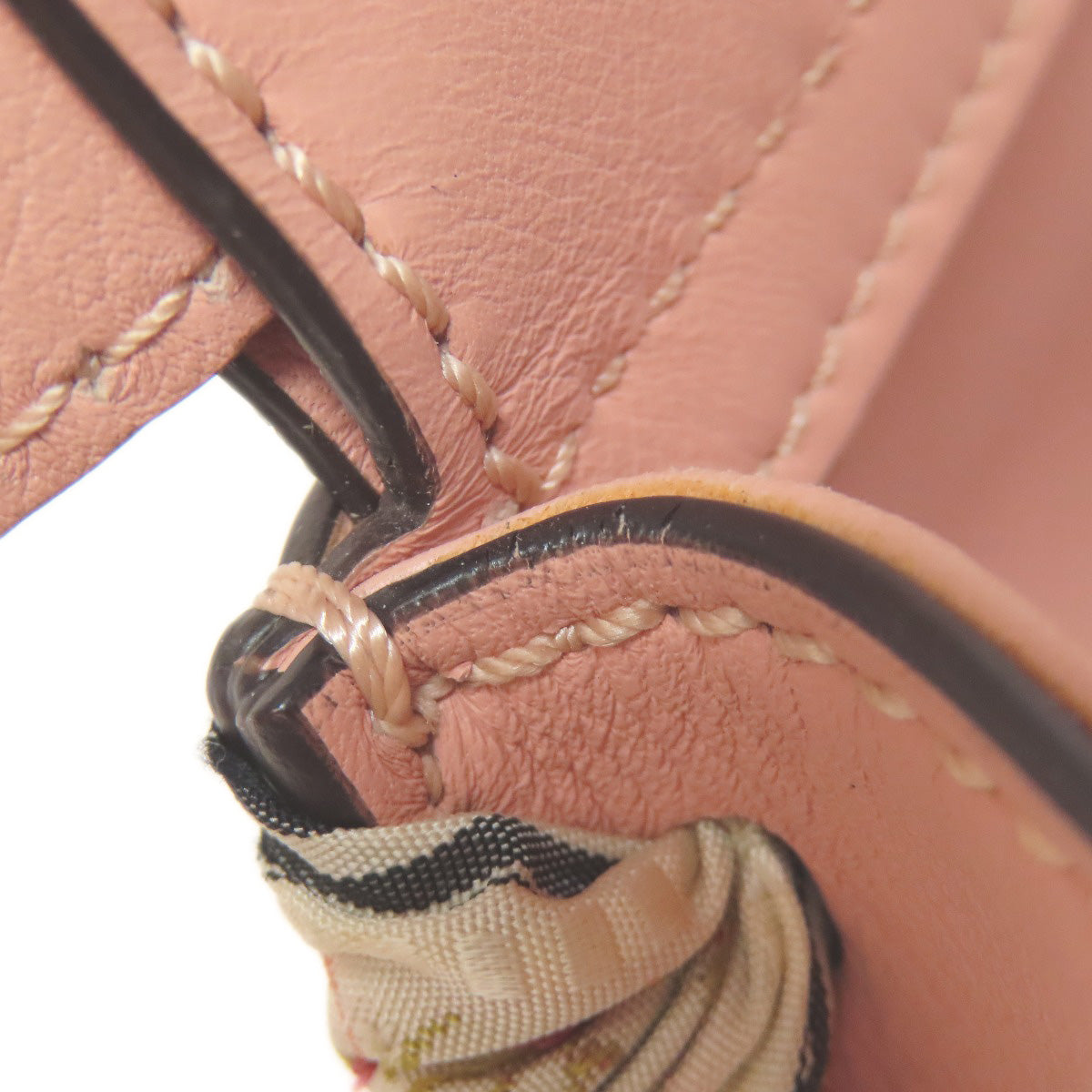 FENDI Handbag Calfskin pink Peekaboo ribbon stitch 2WAY Women Used