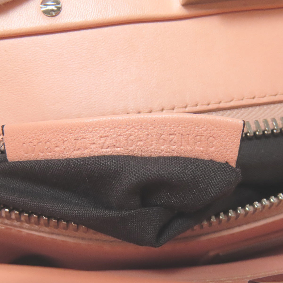 FENDI Handbag Calfskin pink Peekaboo ribbon stitch 2WAY Women Used