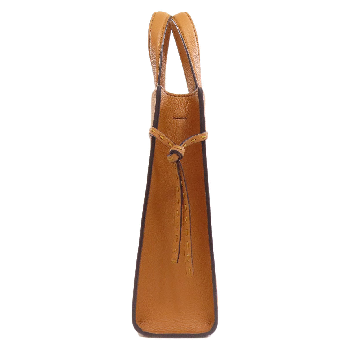 FENDI Handbag Calfskin Brown GoTo Shopper Small 2WAY Women Used