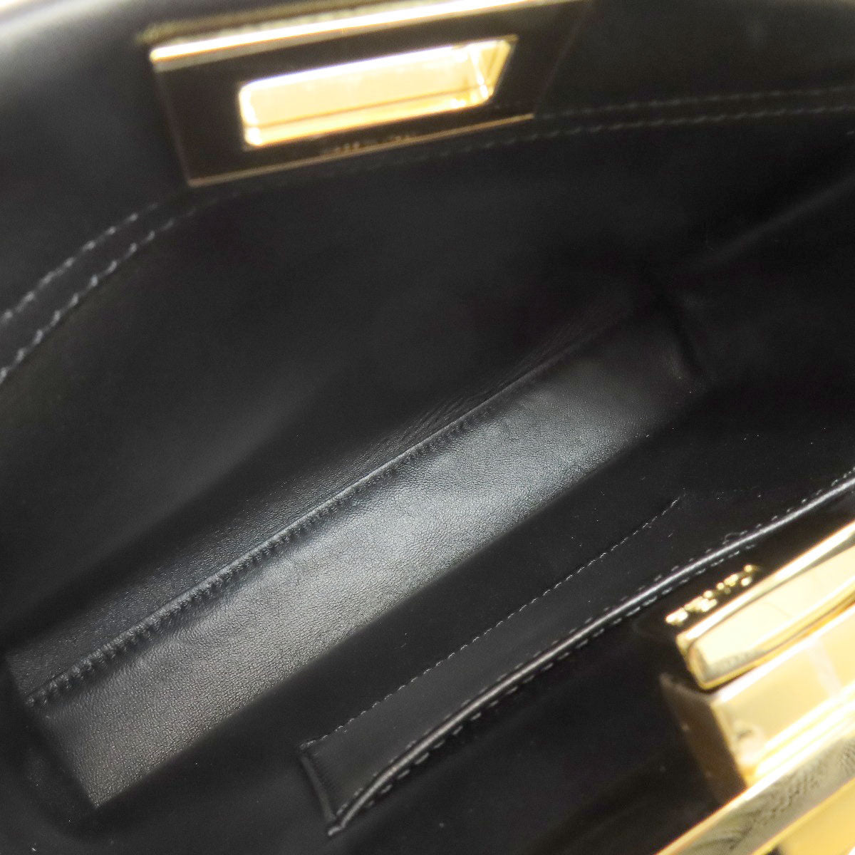 FENDI Handbag Calfskin black Mini Peekaboo Studs 2WAY Women Used