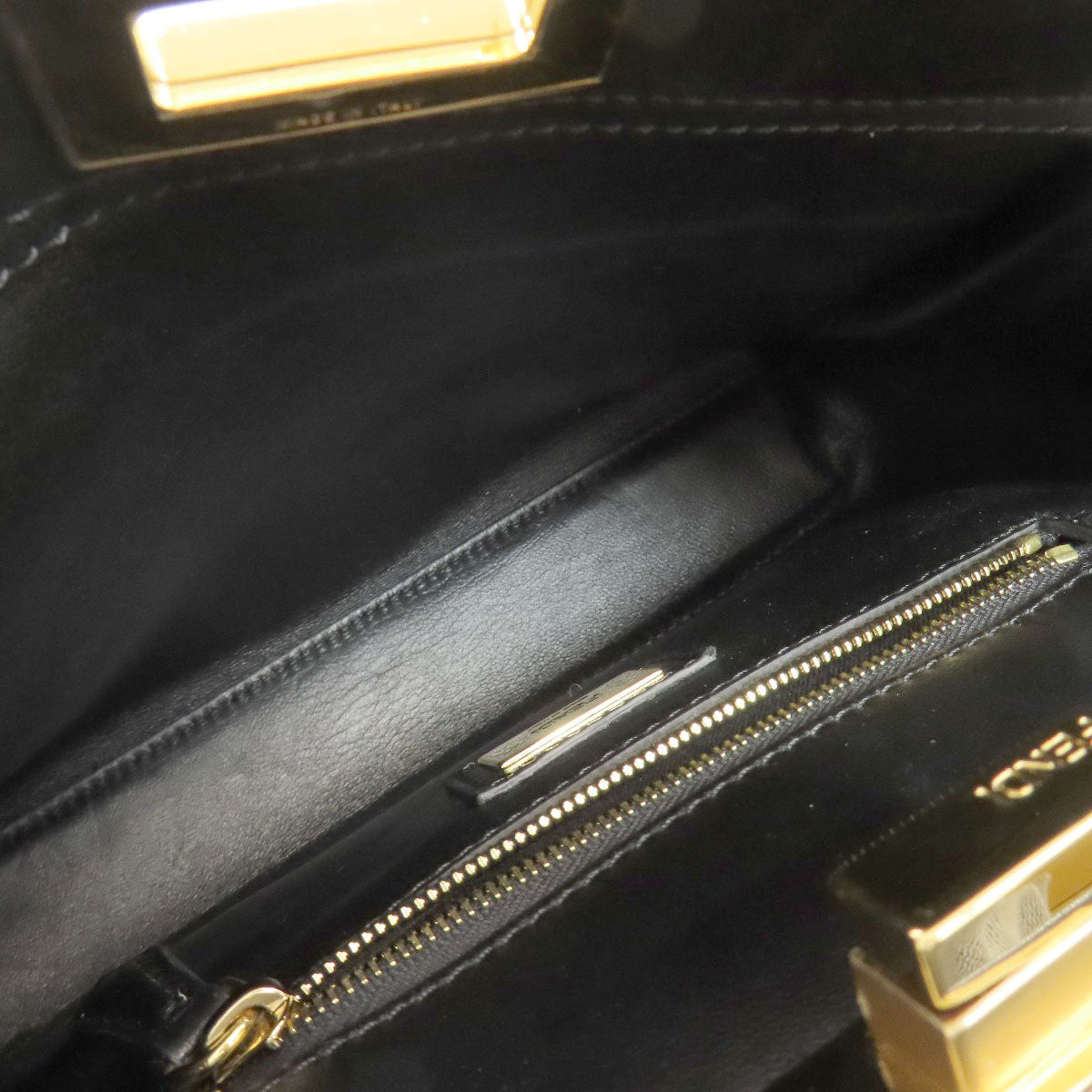 FENDI Handbag Calfskin black Mini Peekaboo Studs 2WAY Women Used